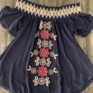 Off shoulder bohemian flow top